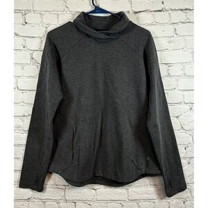 Layers 8 Qwick-Dry Pullover Funnel Neck Thumb‎ Hole Gray Top L